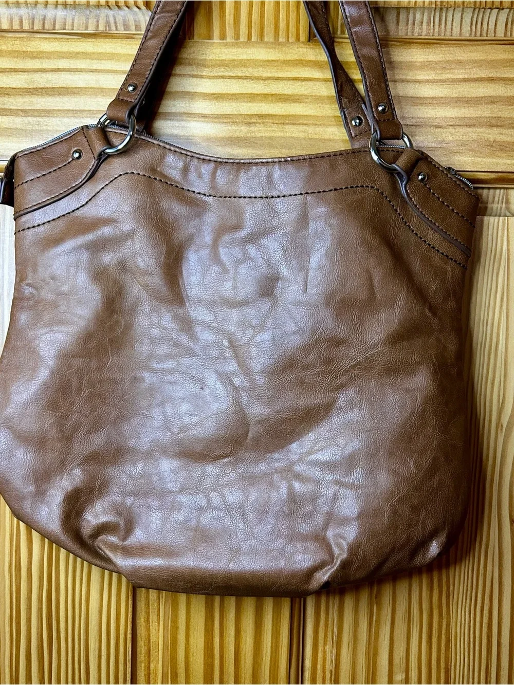 Relic Brown Shoulder Bag with Silver Hardware